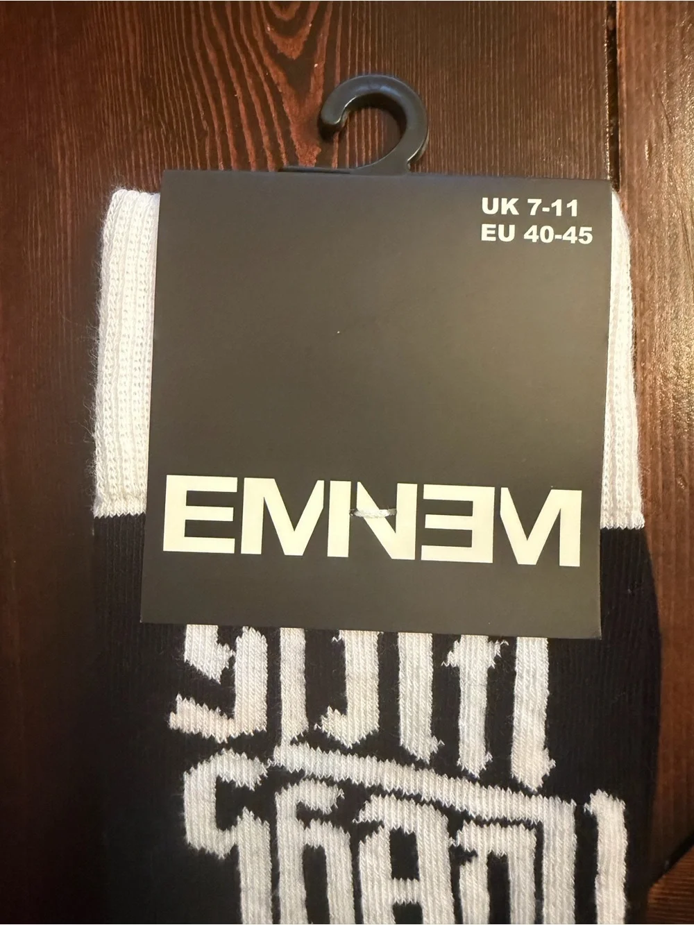 Eminem Black & White Logo Crew Socks